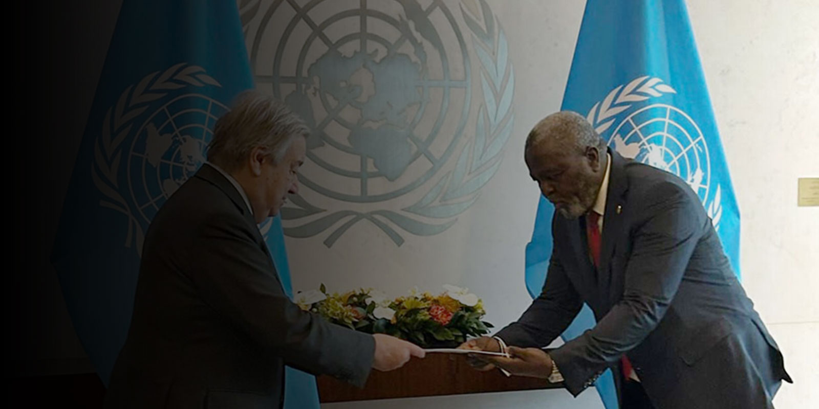 Amb. Brown Presents Credentials to UN Secretary General Gueterres